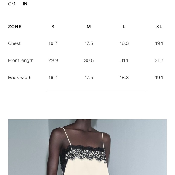 ZARA SATIN EFFECT LACE TOP ZW COLLECTION - Picture 14 of 14